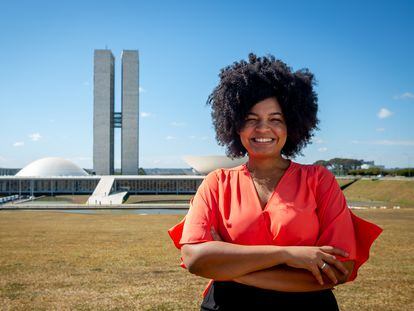 Milena Hildete Teixeira was able to attend university in Bahia because of socio-racial quotas and is now a journalist covering Brazil's National Congress.