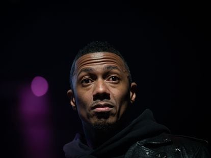Nick Cannon on a performance at New York’s Apollo Theater, February 2022.