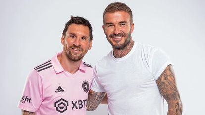 Leo Messi and David Beckham, in an image published by Inter Miami CF.