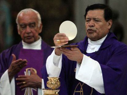 Cardinal Norberto Rivera celebrates Mass at Mexico City's cathedral.