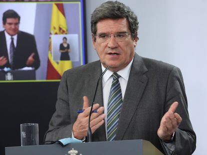 Social Security Minister José Luis Escrivá at a news conference on September 29.