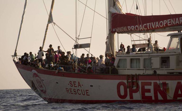 ‘Open Arms’ rescue ship.