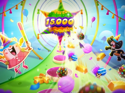 Promotional image of level 15,000 of 'Candy Crush'.