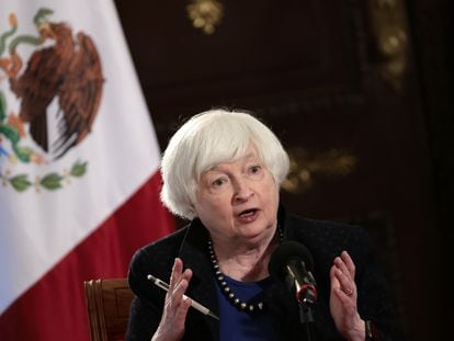 Janet Yellen at the National Palace in Mexico City; December 7, 2023.