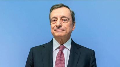 The president of the ECB, Mario Draghi, on Thursday in Frankfurt (Germany).