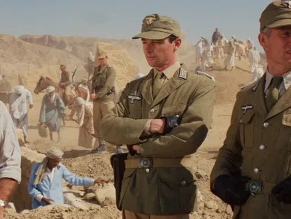 Nazi villains digging in Egypt in a scene from 'Raiders of the Lost Ark'.