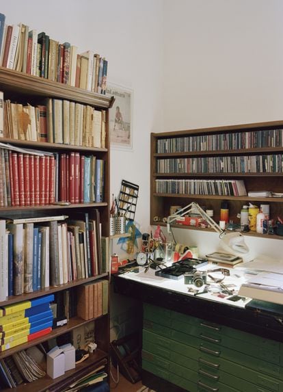 Panoramic view of Paolo di Paolo's office.