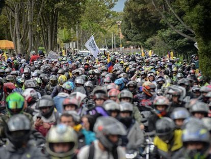 Protesta de motociclistas en Colombia