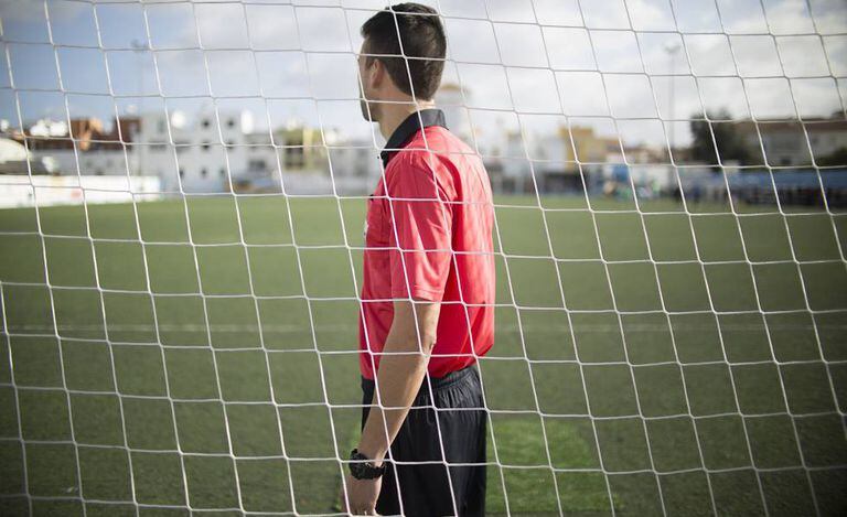 Felipe Fernández at a match in La Algaba, in Seville.