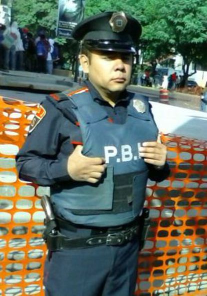 Bank security guard Sergio Ángel Soriano.