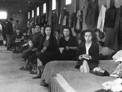 The female barracks at Rivesaltes, in March 1941.