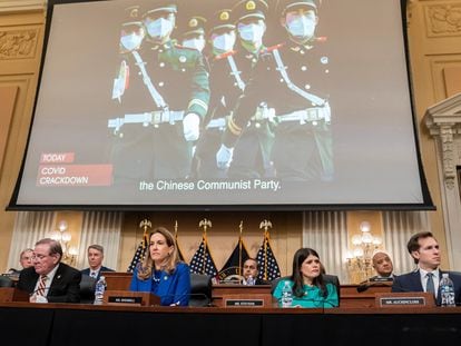 Democrats and Republicans attend the first hearing of the new Select Committee on the Strategic Competition Between the United States and the Chinese Communist Party.