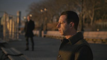 Jeremy Strong in a scene from the final episode of ‘Succession.’