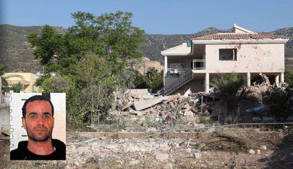 The remains of the house in Alcanar where Abdelbaki Es Satty's body was found.