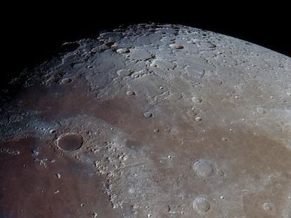 An image of Mare Frigoris, a region in the far north of the Moon.