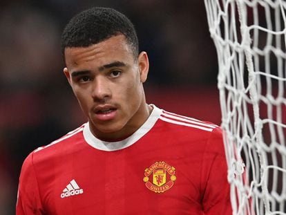 Mason Greenwood, in a match for Manchester United.