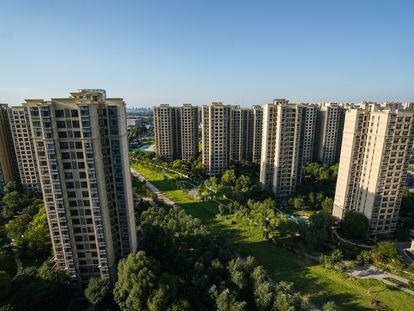 A view on Evergrande Royal Scenery housing complex in Beijing, China, 28 August 2023.