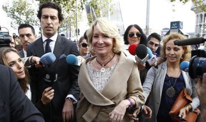 Esperanza Aguirre on the day she testified in court in September 2014.
