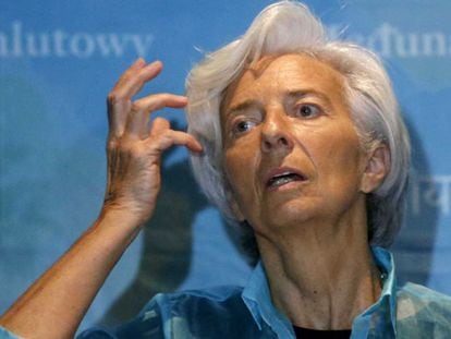 IMF Managing Director Christine Lagarde at a press conference in January.