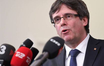 Carles Puigdemont at a recent appearance in Denmark.