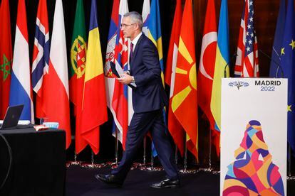 NATO Secretary General Jens Stoltenberg at the 68th assembly being held in Madrid.