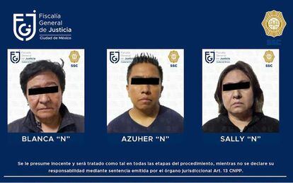 Mug shots of the arrested suspects. 