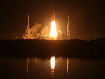 Liftoff of Artemis I from the Kennedy Space Center in Florida, United States.