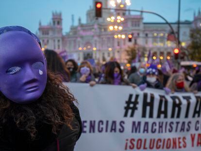 Protest against gender violence in Madrid.