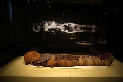 One of              the mummies at the National Archaeology Museum of Spain.