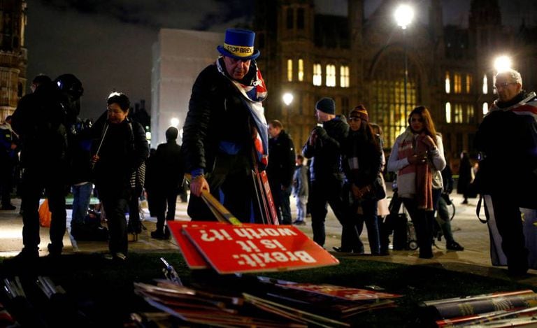 Anti-Brexit demonstrators in London on Tuesday.