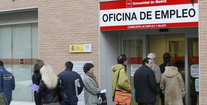 An employment office in Madrid.