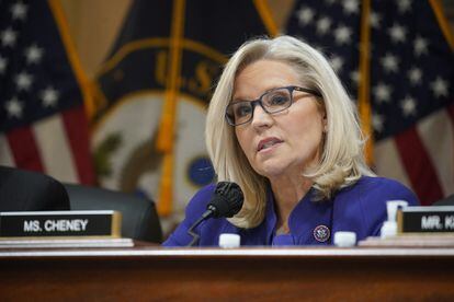 Republican Representative Liz Cheney on Monday, December 19, during the final hearing of the January 6 Commission.