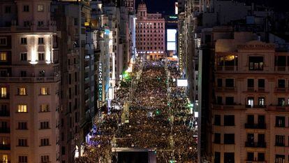 March in Madrid on International Women's Day, March 8.