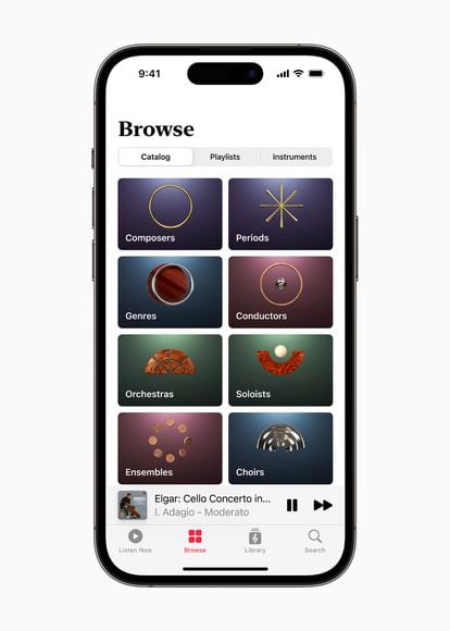 Screenshot of Apple Music Classical's browser.