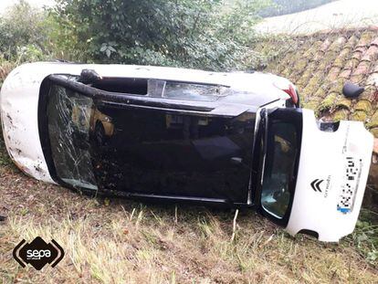 A traffic accident in Siero (Asturias) in August.