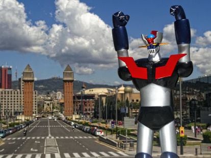 Japanese robot Mazinger Z at the Sal&oacute;n del C&oacute;mic de Barcelona, which continues at the Fira Barcelona until Sunday. 