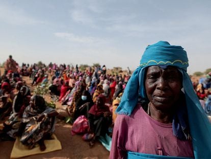 Halime Adam Moussa, a Sudanese refugee who is seeking refuge in Chad for a second time.