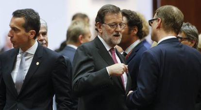 Mariano Rajoy at the European Council meeting in Brussels.