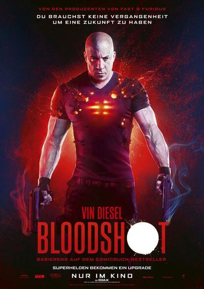 Vin Diesel as a superhero in 'Bloodshot' (2020).