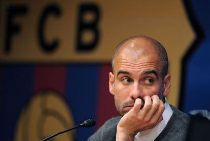 Barcelona&#039;s coach Josep Guardiola announced today he is leaving the club at the end of the season.