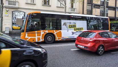 A Sant Boi bus spreads its anti-homophobic message.
