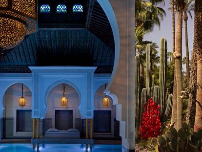 La Mamounia's indoor pool (with a bed in the middle) and gardens are two of the most Instagrammable places in the world.