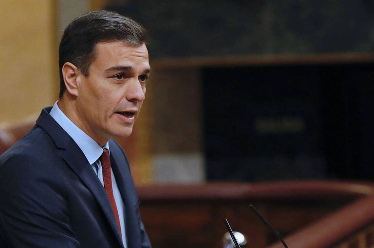 Prime Minister Pedro Sánchez addresses Congress.