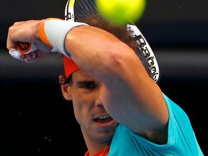 Nadal during a training session in Australia.