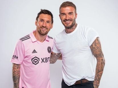 Leo Messi and David Beckham, in an image published by Inter Miami CF.