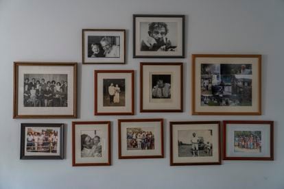 Portraits of Susan Mailer's extended family at her home. Her father had nine children by six wives and, despite the circumstances, they have remained close. 