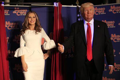 Melania Trump, the first lady, joined her husband’s wax figure in 2017.