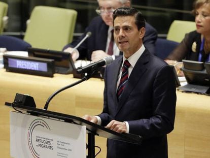 Mexican President Enrique Peña Nieto at the United Nations.