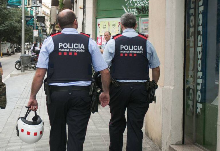 Officers with Catalonia's Mossos d' Esquadra police force.