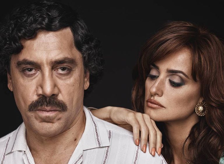 Javier Bardem and his wife, Penélope Cruz, in character as Pablo Escobar and Virginia Vallejo.